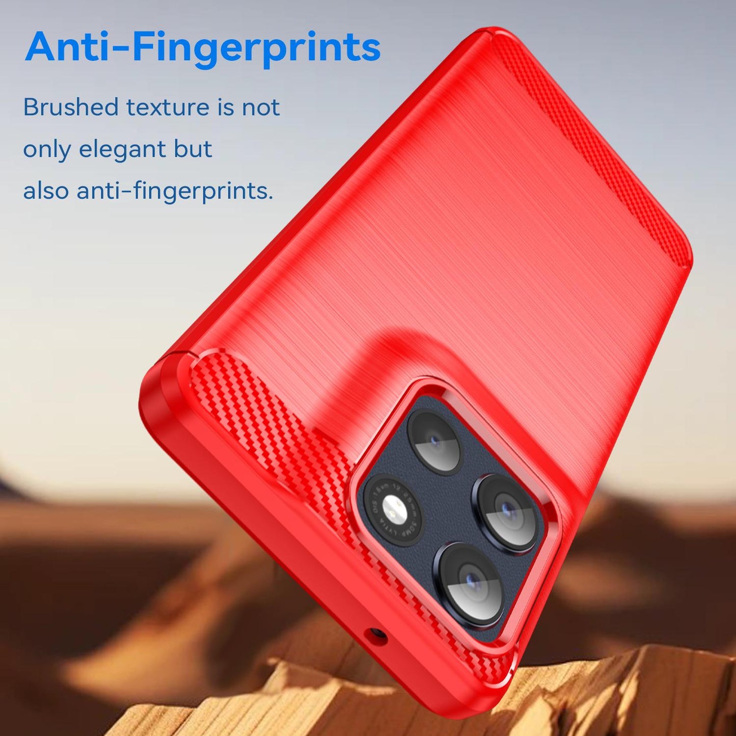 Motorola Moto G86 5G Carbon Fiber Brushed Texture TPU Protective Phone Case Shockproof Slim Cover