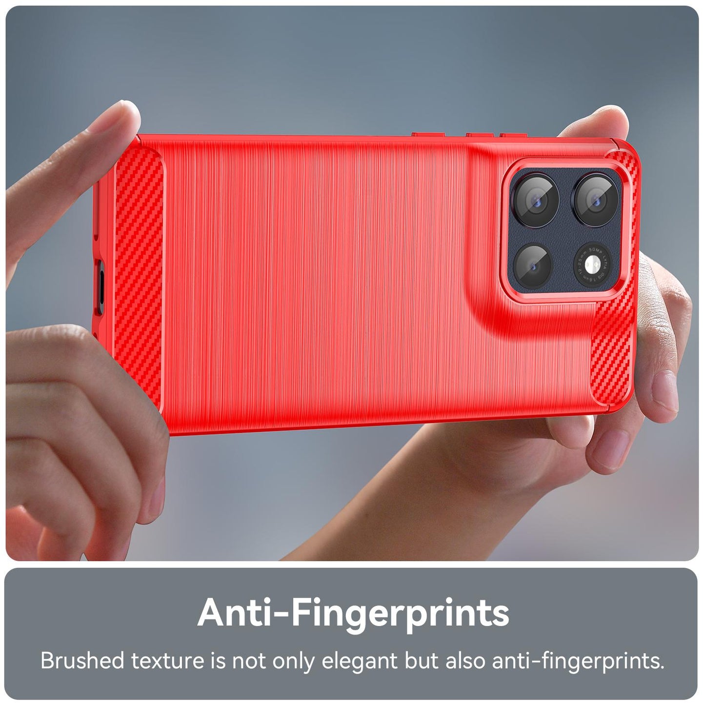 Motorola Moto G86 5G Carbon Fiber Brushed Texture TPU Protective Phone Case Shockproof Slim Cover