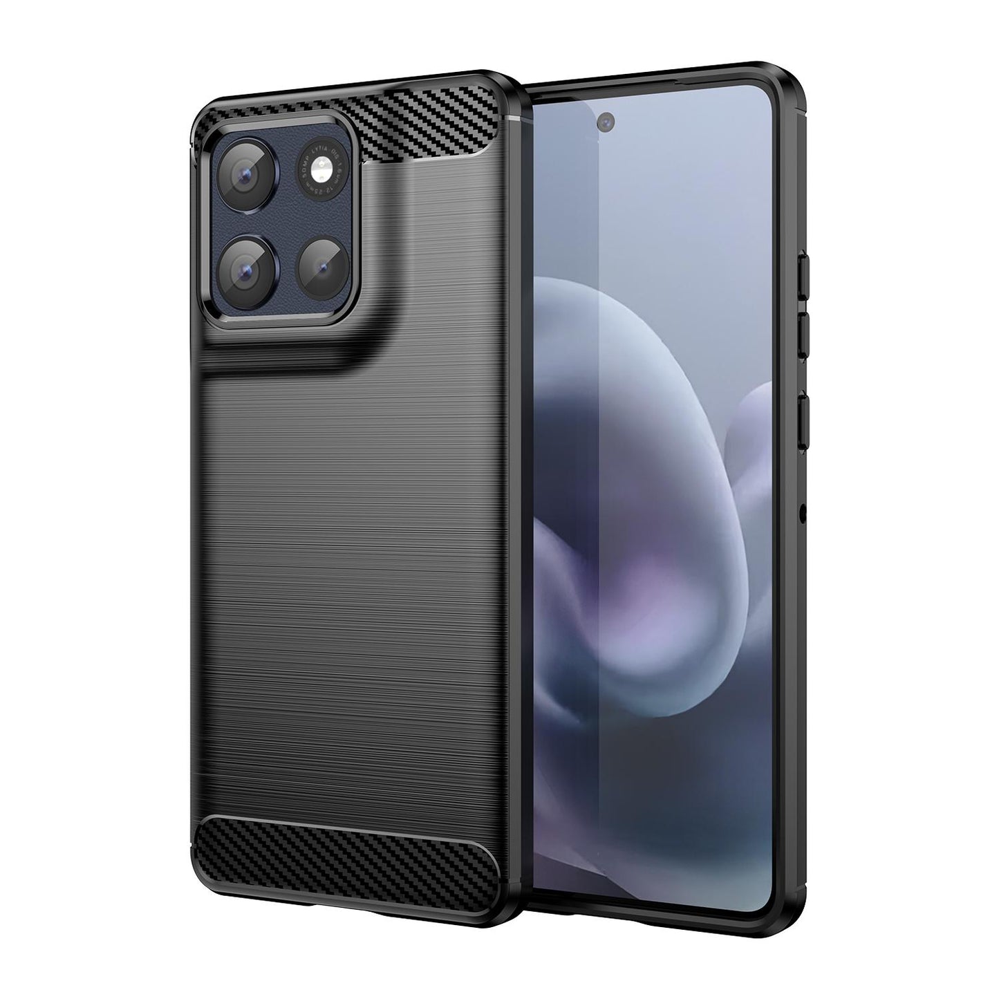 Motorola Moto G100 Pro 5G Carbon Fibre Brushed Texture TPU Protective Phone Case Shockproof Slim Cover