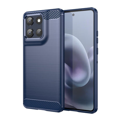 Motorola Moto G100 Pro 5G Carbon Fibre Brushed Texture TPU Protective Phone Case Shockproof Slim Cover