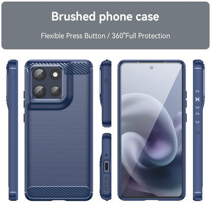 Motorola Moto G100 Pro 5G Carbon Fibre Brushed Texture TPU Protective Phone Case Shockproof Slim Cover