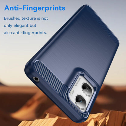 Motorola Moto G06 Power 4G Carbon Fibre Brushed Texture TPU Protective Phone Case Shockproof Slim Cover