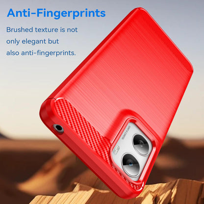 Motorola Moto G06 4G Carbon Fiber Brushed Texture TPU Protective Phone Case Shockproof Slim Cover