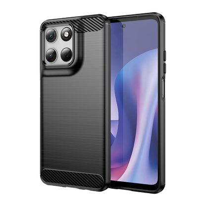 Motorola Moto G57 5G Carbon Fibre Brushed Texture TPU Protective Phone Case Shockproof Slim Cover