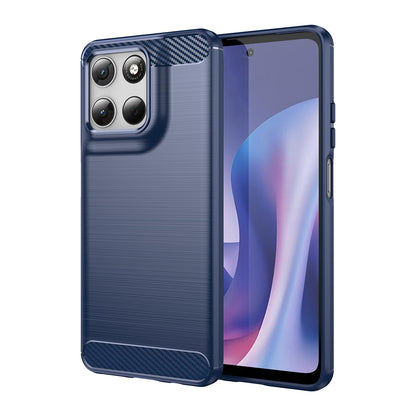 Motorola Moto G57 5G Carbon Fibre Brushed Texture TPU Protective Phone Case Shockproof Slim Cover