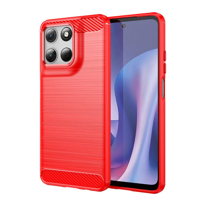 Motorola Moto G57 5G Carbon Fibre Brushed Texture TPU Protective Phone Case Shockproof Slim Cover