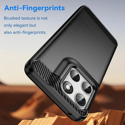 Motorola Moto G57 Power 5G Carbon Fiber Brushed Texture TPU Protective Phone Case Shockproof Slim Cover
