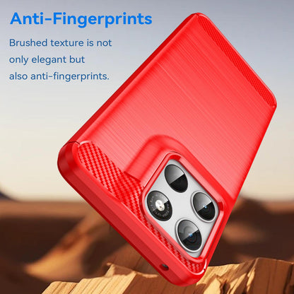 Motorola Moto G67 Power 5G Carbon Fiber Brushed Texture TPU Protective Phone Case Shockproof Slim Cover