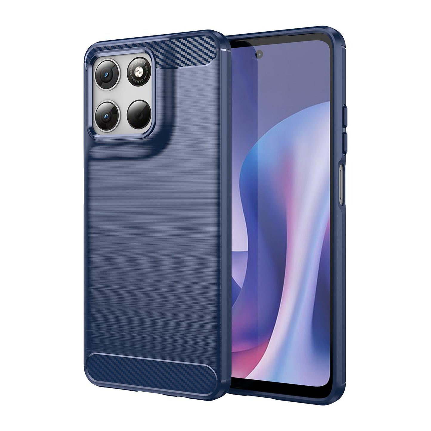 Motorola Moto G100 Carbon Fiber Brushed Texture TPU Protective Phone Case Shockproof Slim Cover
