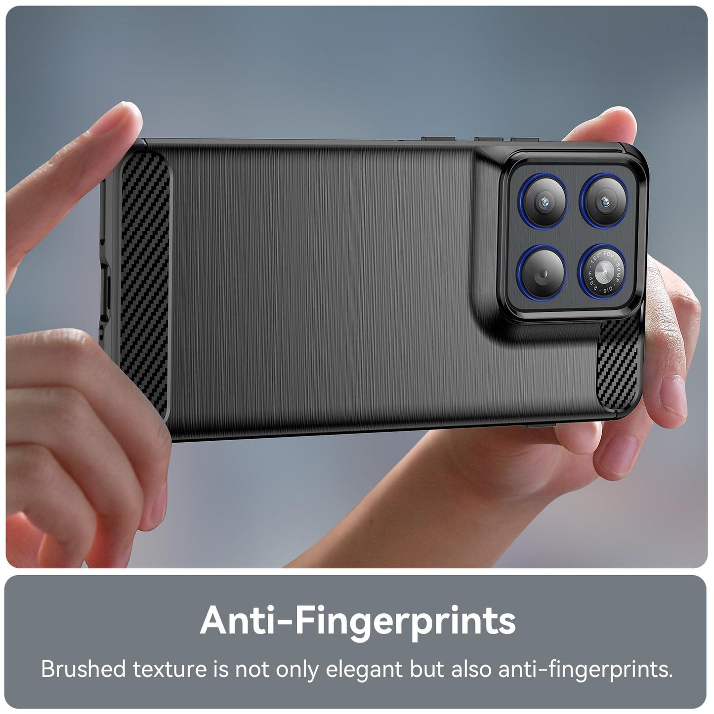 Motorola Edge 70 5G Carbon Fiber Brushed Texture TPU Protective Phone Case Shockproof Slim Cover