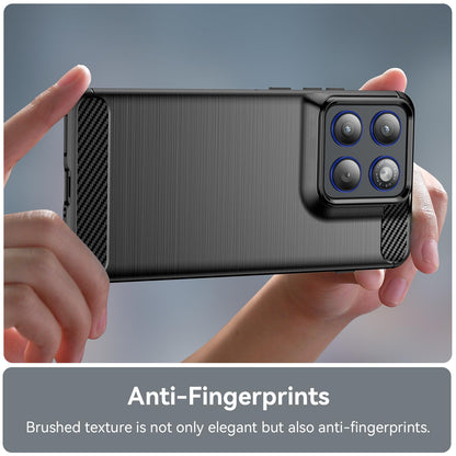 Motorola Edge 70 5G Carbon Fiber Brushed Texture TPU Protective Phone Case Shockproof Slim Cover