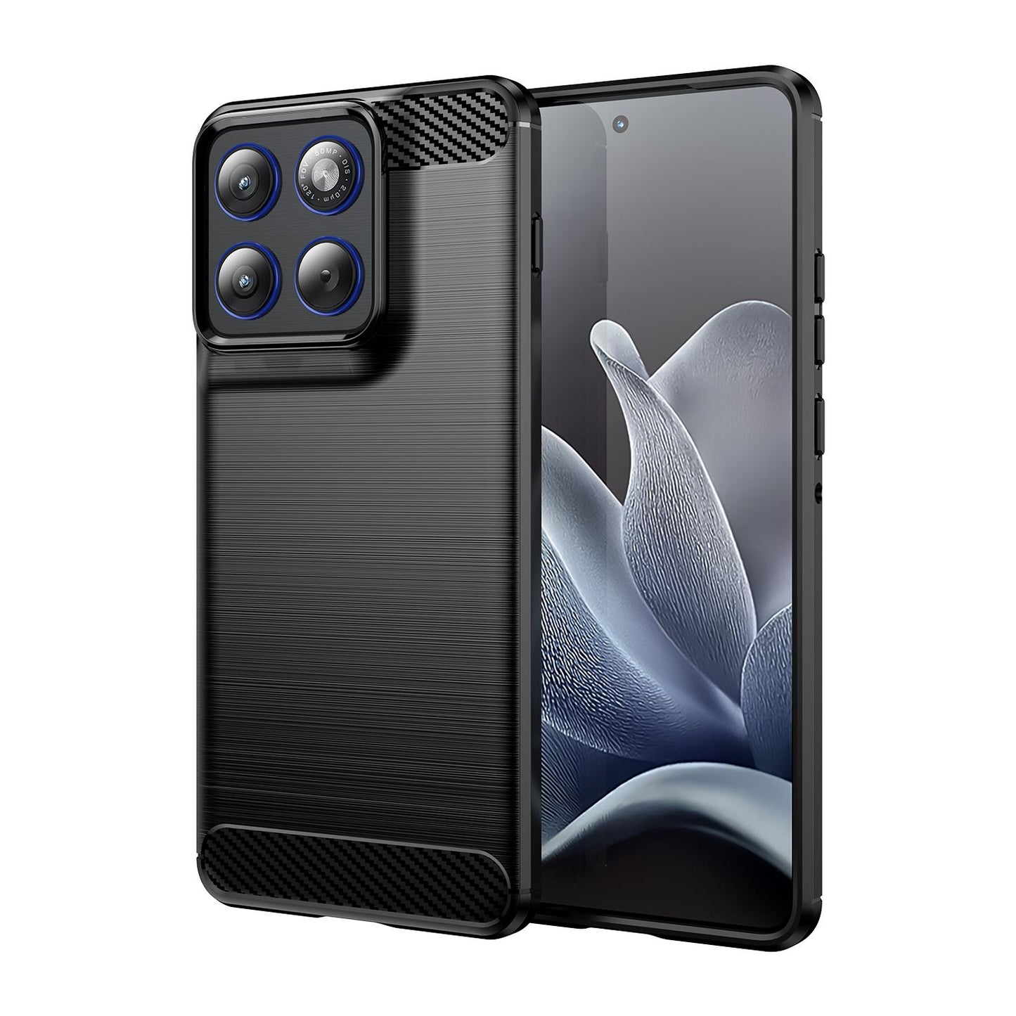 Motorola Edge 70 5G Carbon Fiber Brushed Texture TPU Protective Phone Case Shockproof Slim Cover