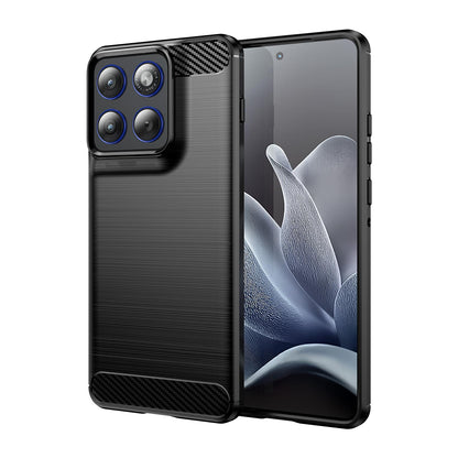 Motorola Edge 70 5G Carbon Fiber Brushed Texture TPU Protective Phone Case Shockproof Slim Cover