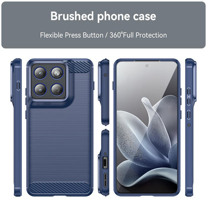 Motorola Edge 70 5G Carbon Fiber Brushed Texture TPU Protective Phone Case Shockproof Slim Cover