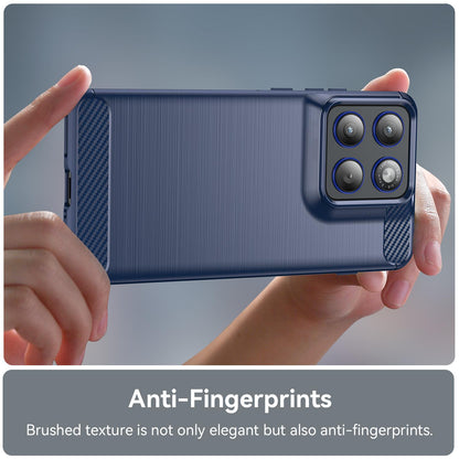 Motorola Edge 70 5G Carbon Fibre Brushed Texture TPU Protective Phone Case Shockproof Slim Cover