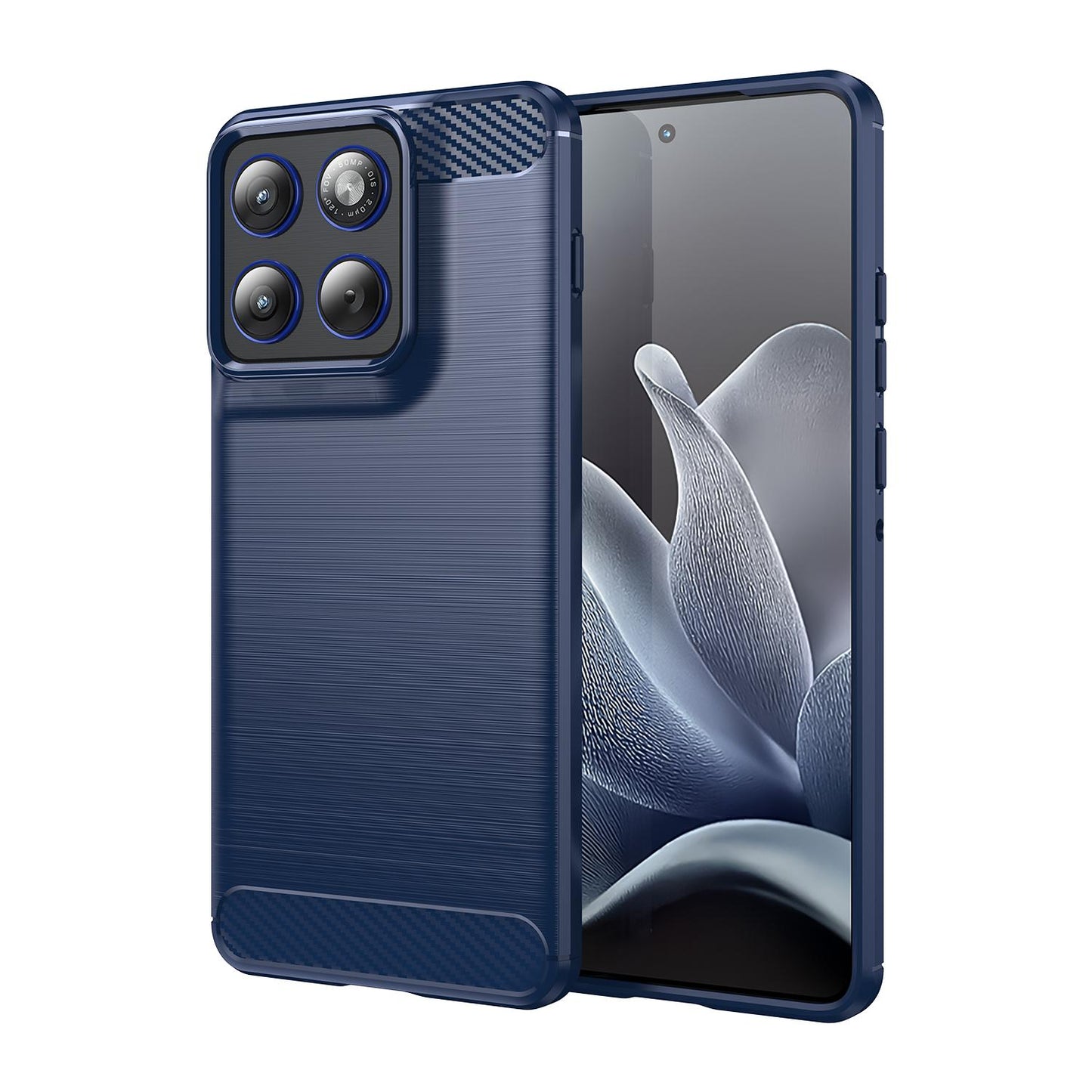 Motorola Edge 70 5G Carbon Fiber Brushed Texture TPU Protective Phone Case Shockproof Slim Cover