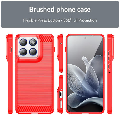Motorola Edge 70 5G Carbon Fiber Brushed Texture TPU Protective Phone Case Shockproof Slim Cover