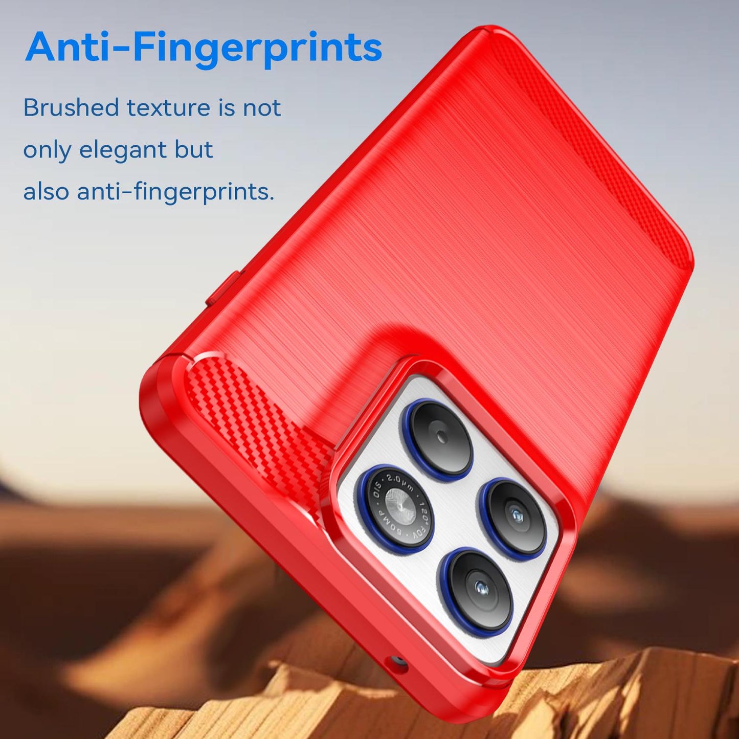 Motorola Edge 70 5G Carbon Fibre Brushed Texture TPU Protective Phone Case Shockproof Slim Cover