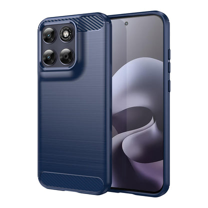Motorola Moto G67 5G Carbon Fibre Brushed Texture TPU Protective Phone Case Shockproof Slim Cover