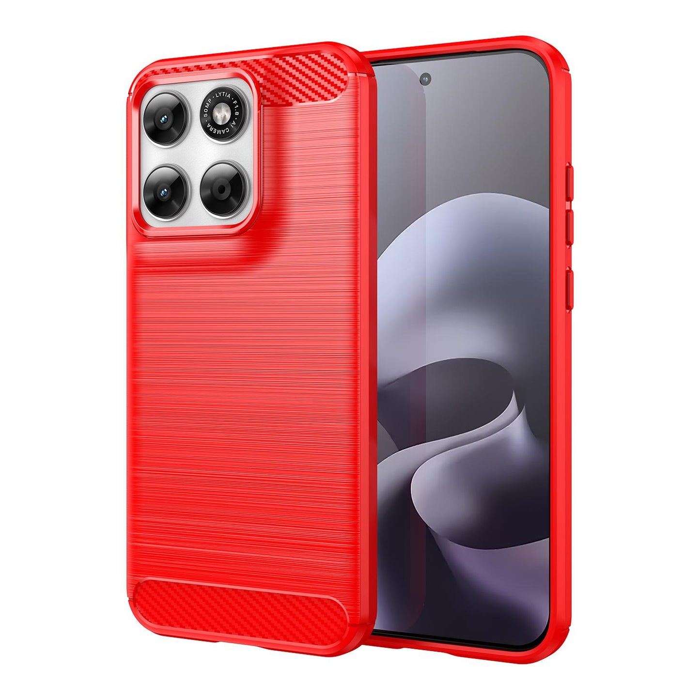 Motorola Moto G67 5G Carbon Fibre Brushed Texture TPU Protective Phone Case Shockproof Slim Cover