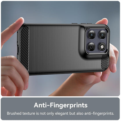 Motorola Moto G77 Carbon Fibre Brushed Texture TPU Protective Phone Case Shockproof Slim Cover