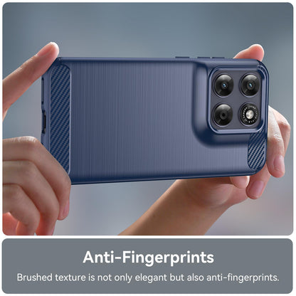 Motorola Moto G77 Carbon Fibre Brushed Texture TPU Protective Phone Case Shockproof Slim Cover