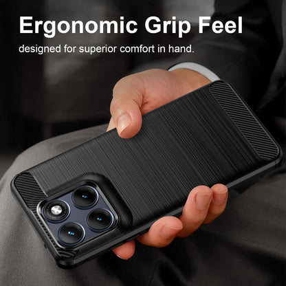 Motorola Edge 70 Fusion+ 5G Carbon Fiber Brushed Texture TPU Protective Phone Case Shockproof Slim Cover