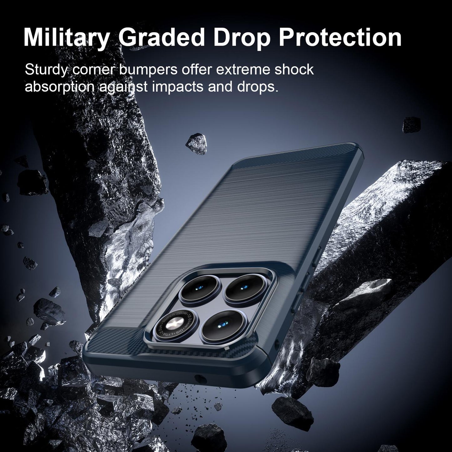 Motorola Edge 70 Fusion+ 5G Carbon Fibre Brushed Texture TPU Protective Phone Case Shockproof Slim Cover