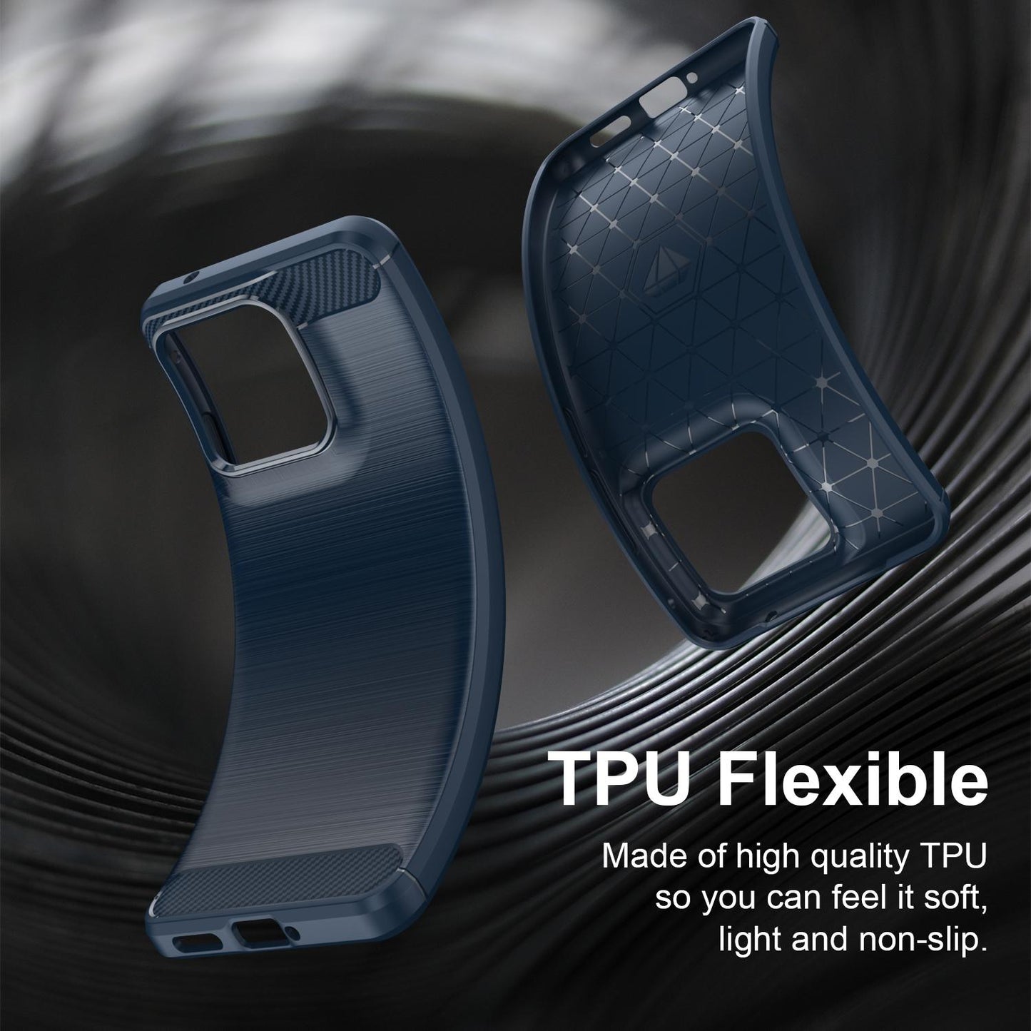 Motorola Edge 70 Fusion+ 5G Carbon Fiber Brushed Texture TPU Protective Phone Case Shockproof Slim Cover