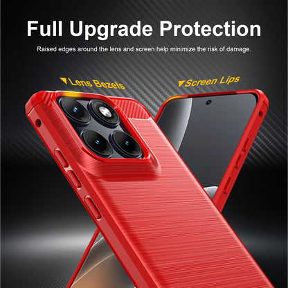 Motorola Edge 70 Fusion+ 5G Carbon Fiber Brushed Texture TPU Protective Phone Case Shockproof Slim Cover