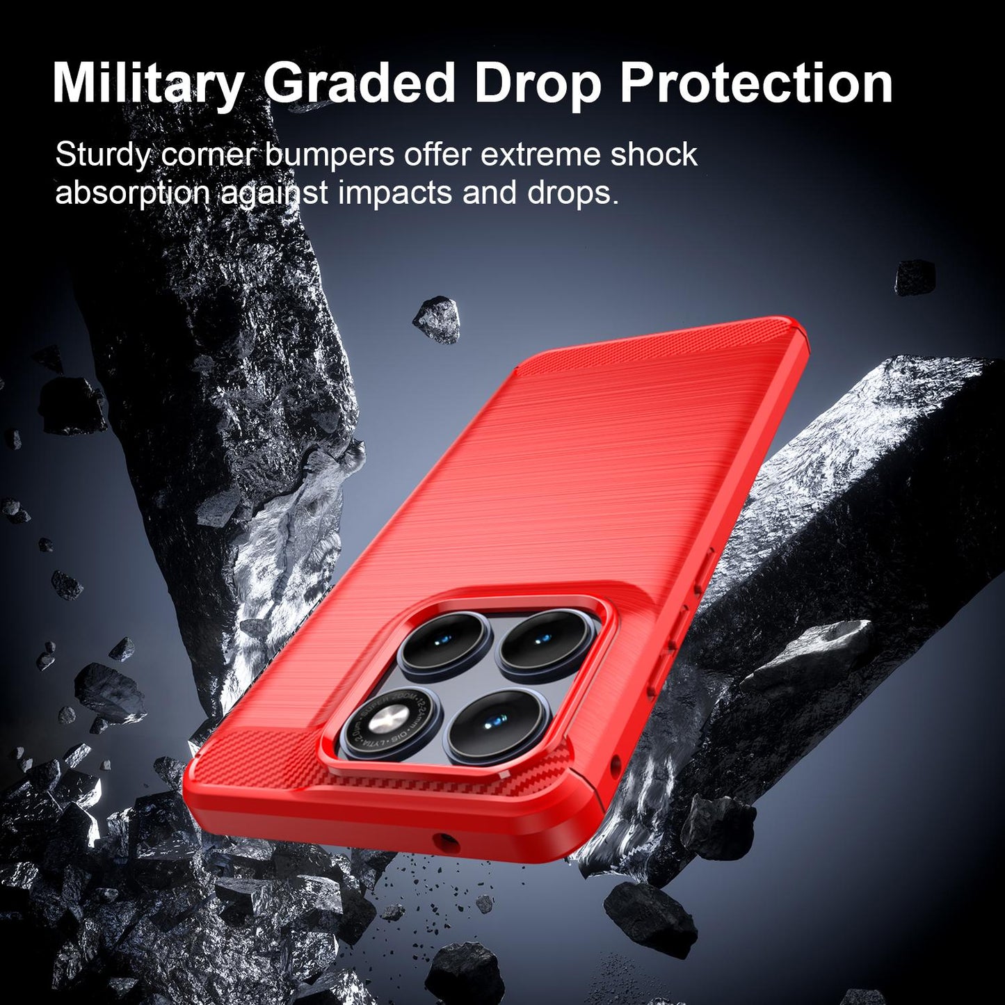 Motorola Edge 70 Fusion+ 5G Carbon Fibre Brushed Texture TPU Protective Phone Case Shockproof Slim Cover