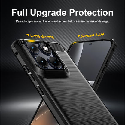 Motorola Edge 70 Fusion 5G Carbon Fiber Brushed Texture TPU Protective Phone Case Shockproof Slim Cover