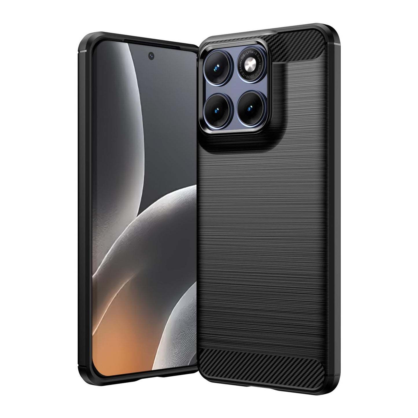 Motorola Edge 70 Fusion 5G Carbon Fiber Brushed Texture TPU Protective Phone Case Shockproof Slim Cover