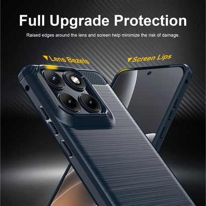 Motorola Edge 70 Fusion 5G Carbon Fibre Brushed Texture TPU Protective Phone Case Shockproof Slim Cover