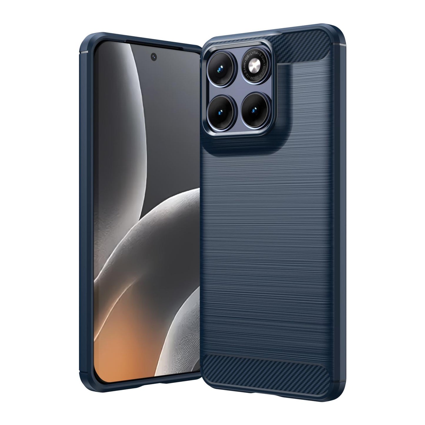 Motorola Edge 70 Fusion 5G Carbon Fiber Brushed Texture TPU Protective Phone Case Shockproof Slim Cover