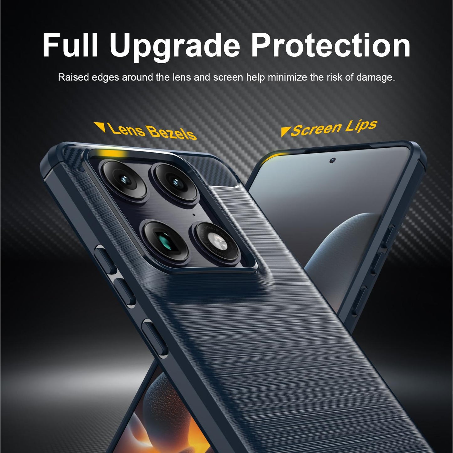 Motorola Edge 70 Ultra 5G Carbon Fiber Brushed Texture TPU Protective Phone Case Shockproof Slim Cover