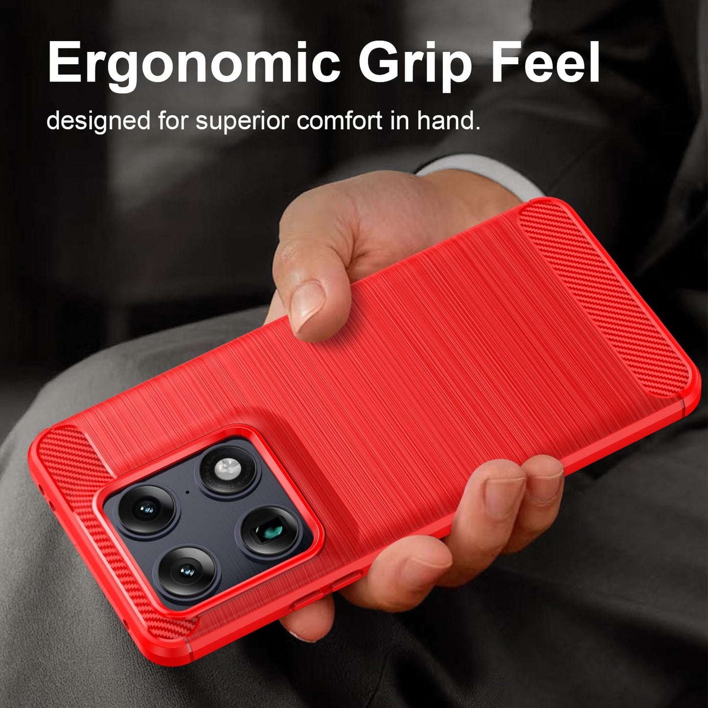 Motorola Edge 70 Ultra 5G Carbon Fibre Brushed Texture TPU Protective Phone Case Shockproof Slim Cover