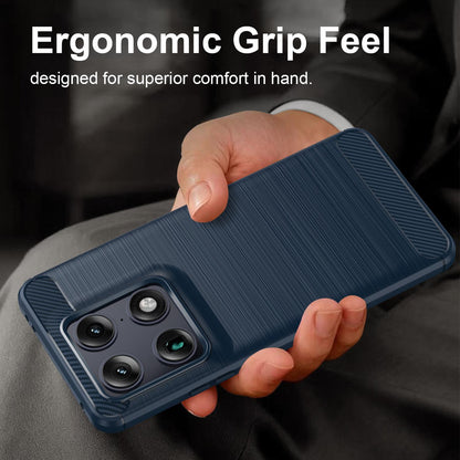 Motorola Signature 5G Carbon Fiber Brushed Texture TPU Protective Phone Case Shockproof Slim Cover