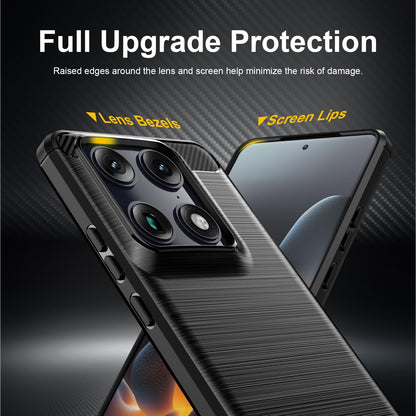 Motorola Moto X70 Air Pro 5G Carbon Fiber Brushed Texture TPU Protective Phone Case Shockproof Slim Cover