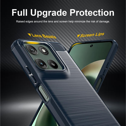 Motorola Moto G37 5G Carbon Fibre Brushed Texture TPU Protective Phone Case Shockproof Slim Cover