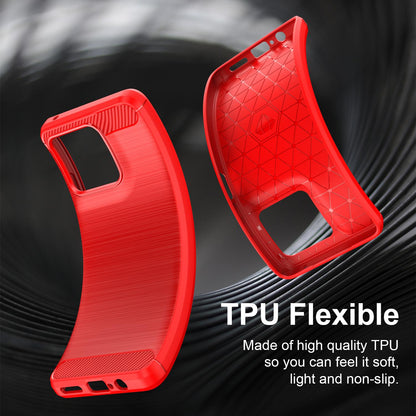 Motorola Moto G37 Power 5G Carbon Fibre Brushed Texture TPU Protective Phone Case Shockproof Slim Cover