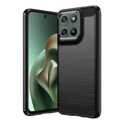 Motorola Moto G47 5G Carbon Fibre Brushed Texture TPU Protective Phone Case Shockproof Slim Cover