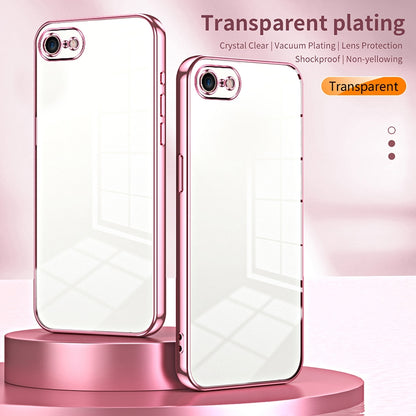 iPhone 7 Transparent Fine Hole Phone Case - Crystal Clear Vacuum Plating, Anti-Fingerprint, Shock-Absorbing TPU Frame