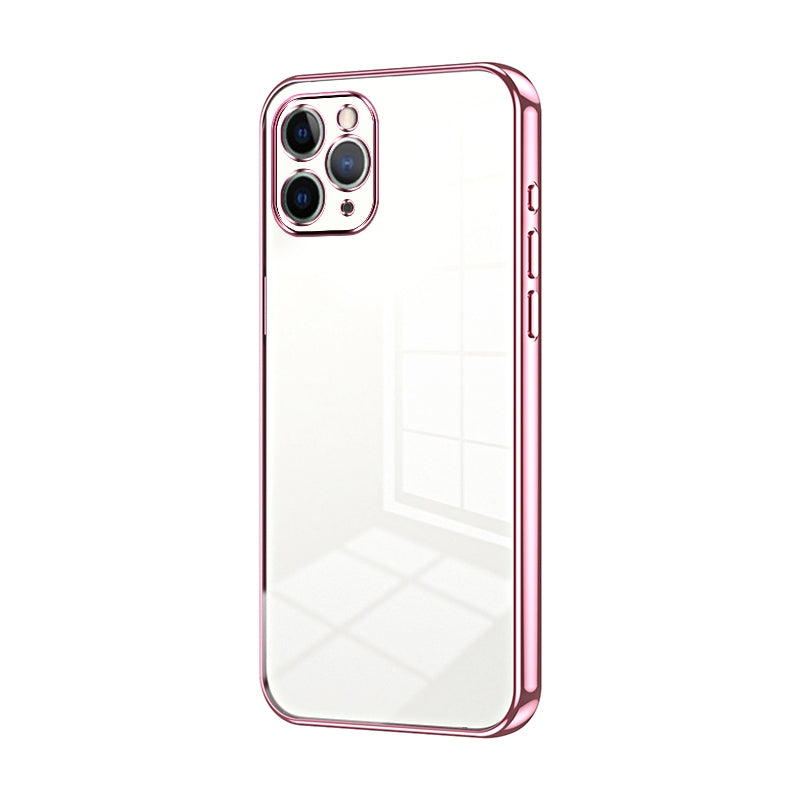 iPhone 11 Pro Transparent Fine Hole Phone Case - Crystal Clear Vacuum Plating, Anti-Fingerprint, Shock-Absorbing TPU Frame