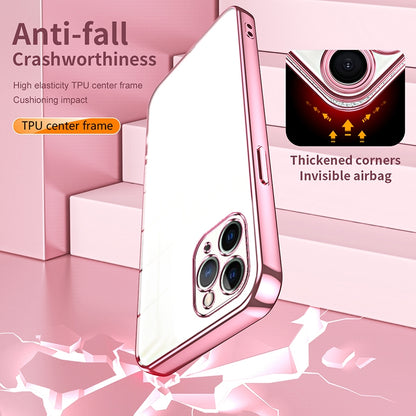iPhone 11 Pro Transparent Fine Hole Phone Case - Crystal Clear Vacuum Plating, Anti-Fingerprint, Shock-Absorbing TPU Frame