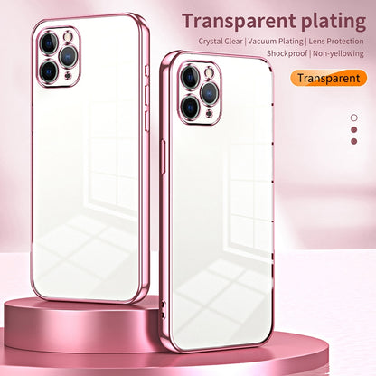 iPhone 11 Pro Transparent Fine Hole Phone Case - Crystal Clear Vacuum Plating, Anti-Fingerprint, Shock-Absorbing TPU Frame