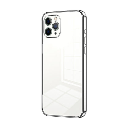 iPhone 11 Pro Transparent Fine Hole Phone Case - Crystal Clear Vacuum Plating, Anti-Fingerprint, Shock-Absorbing TPU Frame