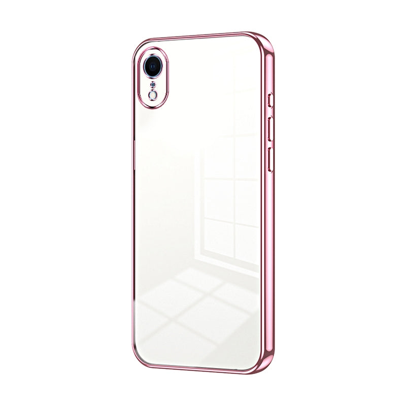 iPhone XR Transparent Fine Hole Phone Case - Crystal Clear Vacuum Plating, Anti-Fingerprint, Shock-Absorbing TPU Frame