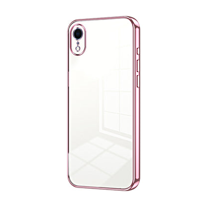iPhone XR Transparent Fine Hole Phone Case - Crystal Clear Vacuum Plating, Anti-Fingerprint, Shock-Absorbing TPU Frame