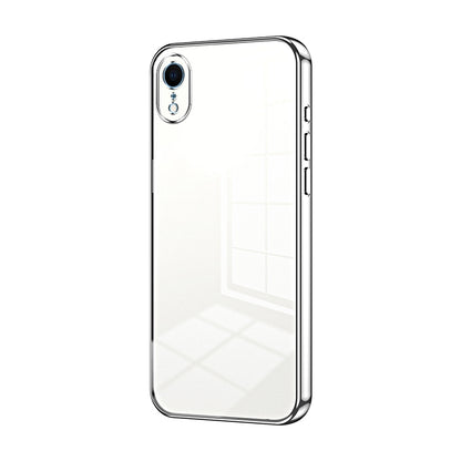 iPhone XR Transparent Fine Hole Phone Case - Crystal Clear Vacuum Plating, Anti-Fingerprint, Shock-Absorbing TPU Frame